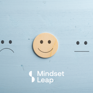 emoji souriant symbolisant le retour à l’emploi, entouré de visages neutre et triste